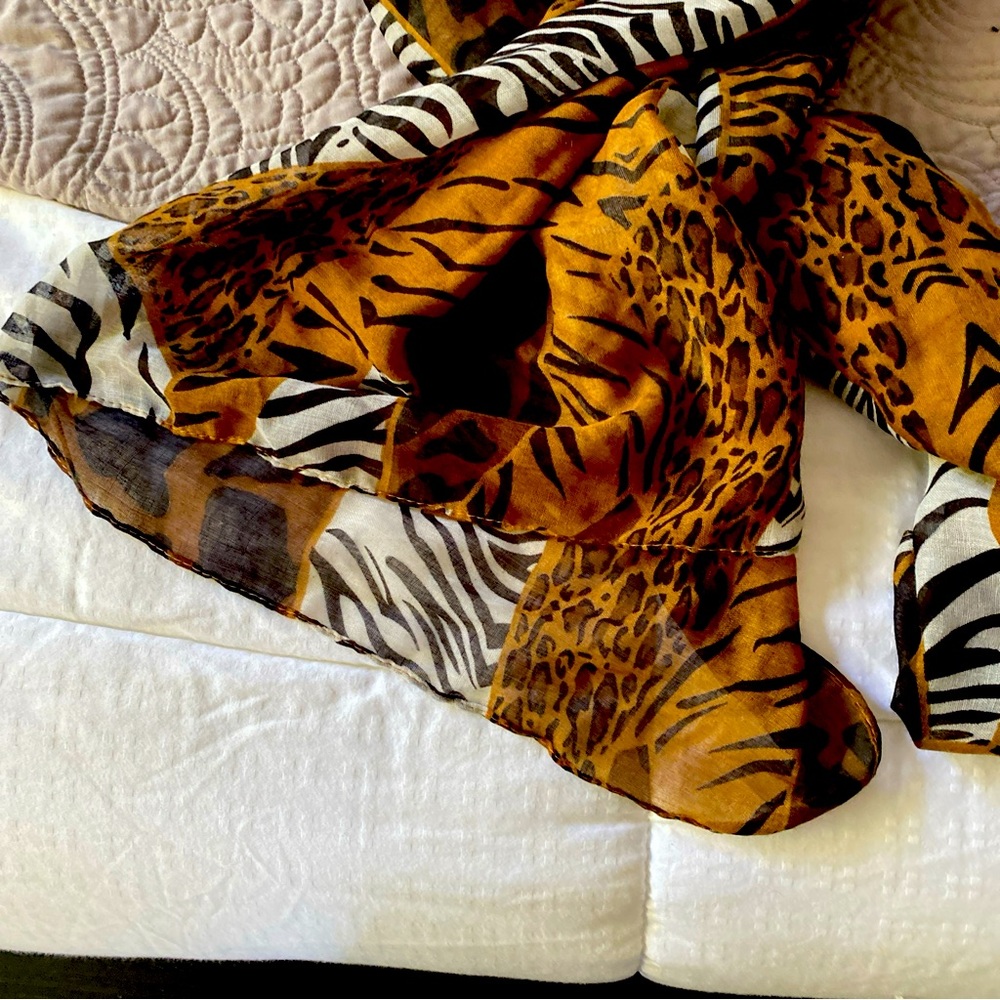 Animal print scarf